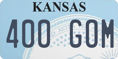 KS license plate 400GOM
