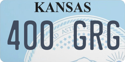 KS license plate 400GRG