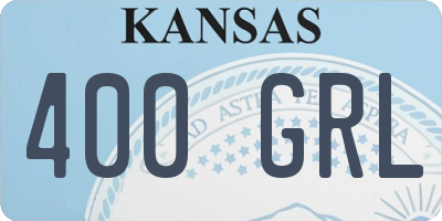 KS license plate 400GRL