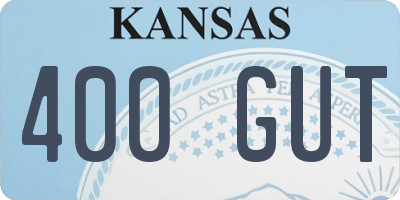 KS license plate 400GUT