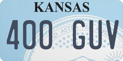 KS license plate 400GUV