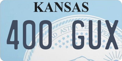 KS license plate 400GUX