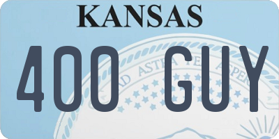 KS license plate 400GUY
