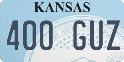 KS license plate 400GUZ