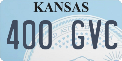 KS license plate 400GVC