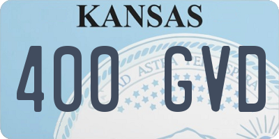 KS license plate 400GVD