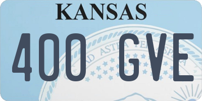KS license plate 400GVE