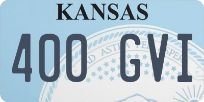 KS license plate 400GVI