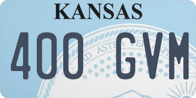 KS license plate 400GVM