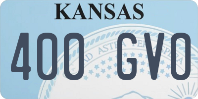 KS license plate 400GVO