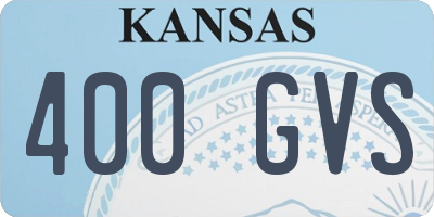 KS license plate 400GVS