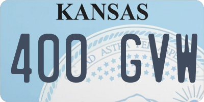 KS license plate 400GVW