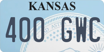 KS license plate 400GWC