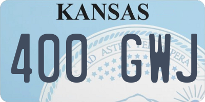 KS license plate 400GWJ