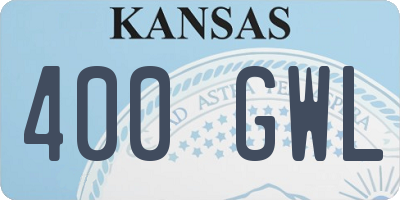 KS license plate 400GWL