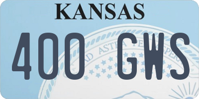 KS license plate 400GWS