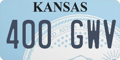 KS license plate 400GWV