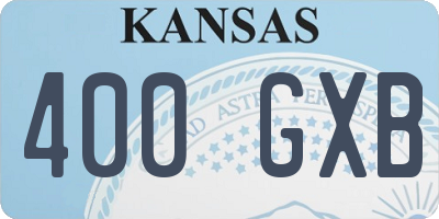 KS license plate 400GXB