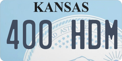 KS license plate 400HDM