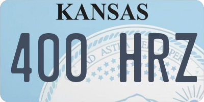 KS license plate 400HRZ