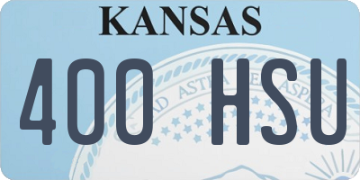 KS license plate 400HSU