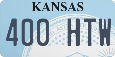 KS license plate 400HTW