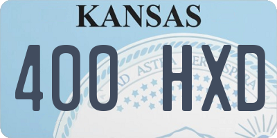 KS license plate 400HXD