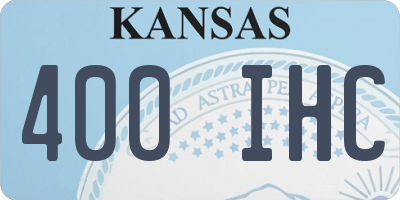 KS license plate 400IHC