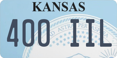 KS license plate 400IIL