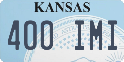 KS license plate 400IMI