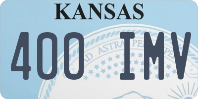 KS license plate 400IMV