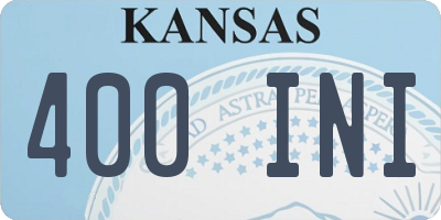 KS license plate 400INI