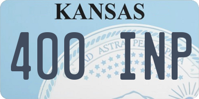 KS license plate 400INP