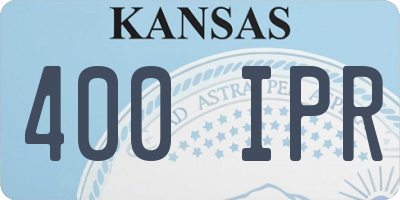 KS license plate 400IPR
