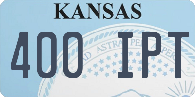 KS license plate 400IPT