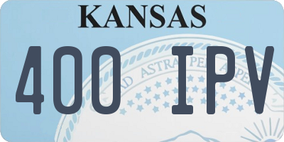 KS license plate 400IPV