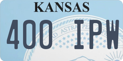KS license plate 400IPW
