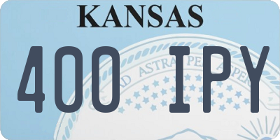 KS license plate 400IPY
