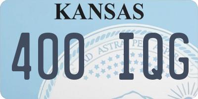KS license plate 400IQG