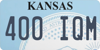 KS license plate 400IQM