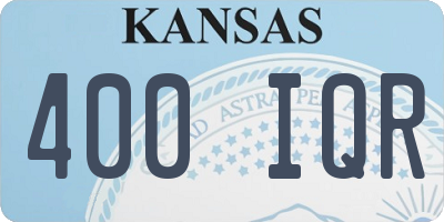 KS license plate 400IQR