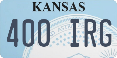 KS license plate 400IRG