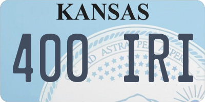 KS license plate 400IRI