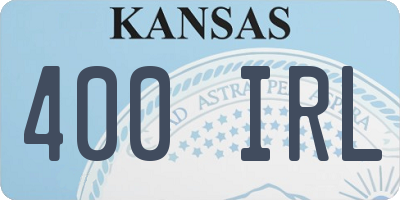 KS license plate 400IRL