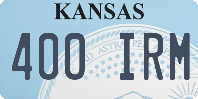 KS license plate 400IRM
