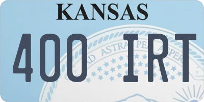 KS license plate 400IRT