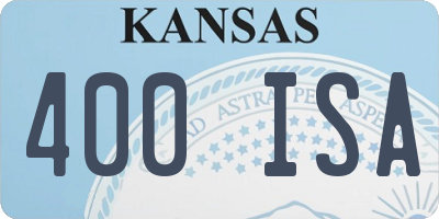 KS license plate 400ISA