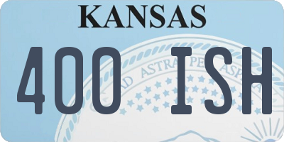 KS license plate 400ISH