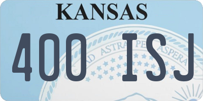 KS license plate 400ISJ