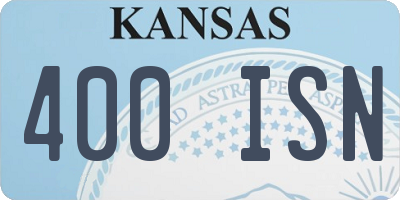 KS license plate 400ISN